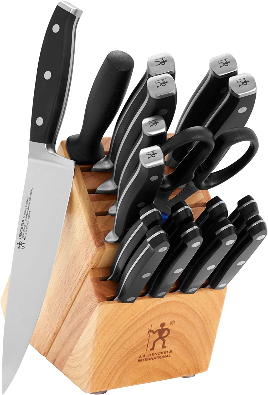 J.A. Henckels Stainless Steel Knife Set, 18-Piece