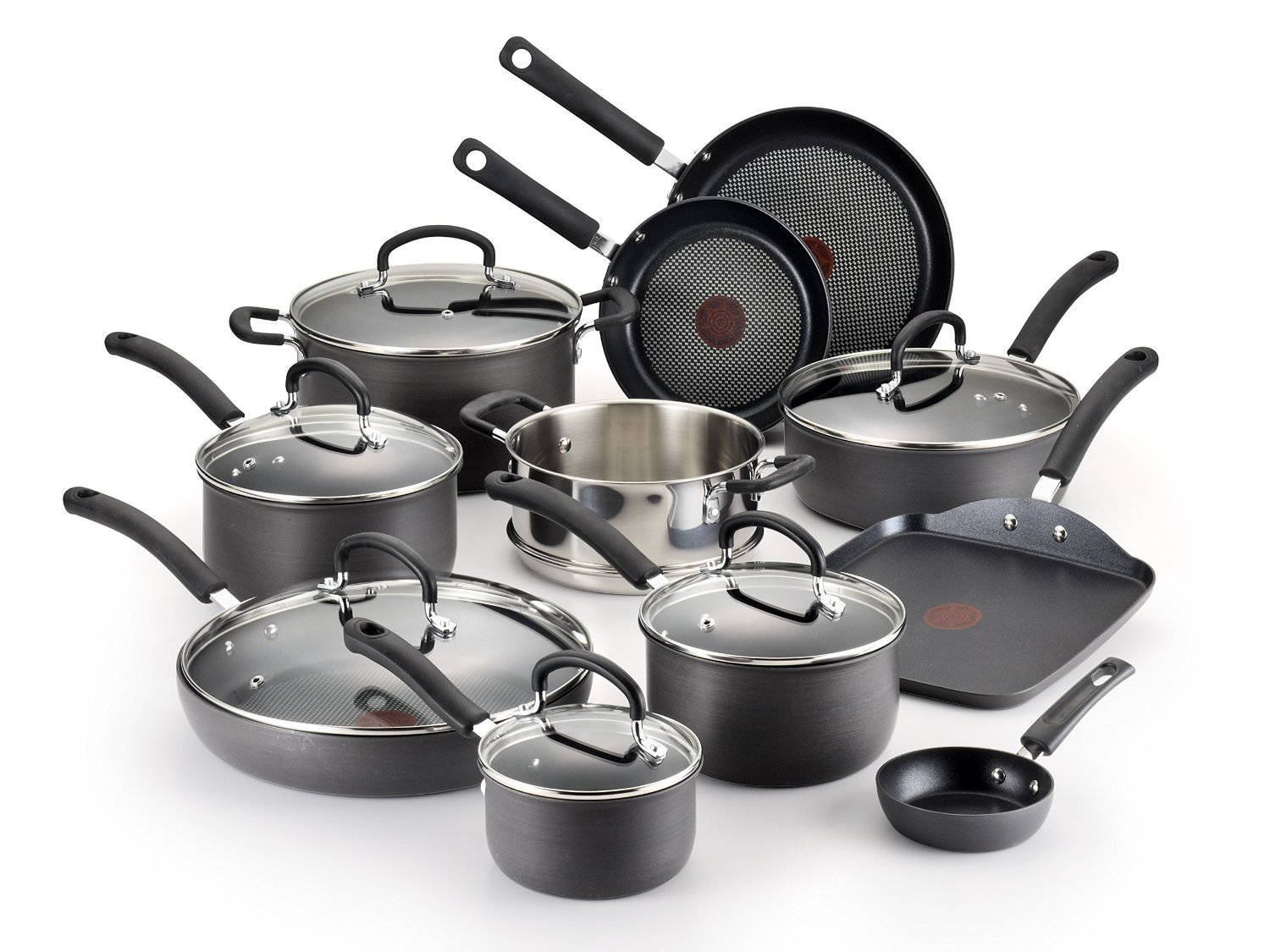 T-fal Hard Anodized Nonstick Cookware Set, 17-Piece