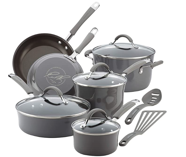 Rachael Ray Cucina Nonstick Cookware Set, 12-Piece