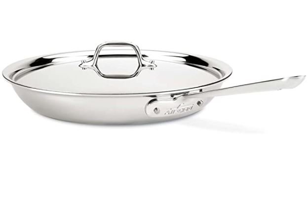 All-Clad 41126 D3 Flat Base Oven-Safe Skillet, 12-Inch