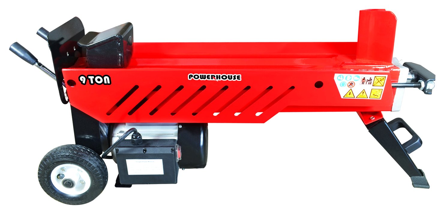 Powerhouse Log Splitters 9-Ton Electric Hydraulic Horizontal Log Splitter