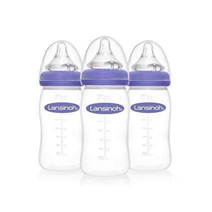 Lansinoh Momma Breastmilk Baby Bottles, 3-Pack