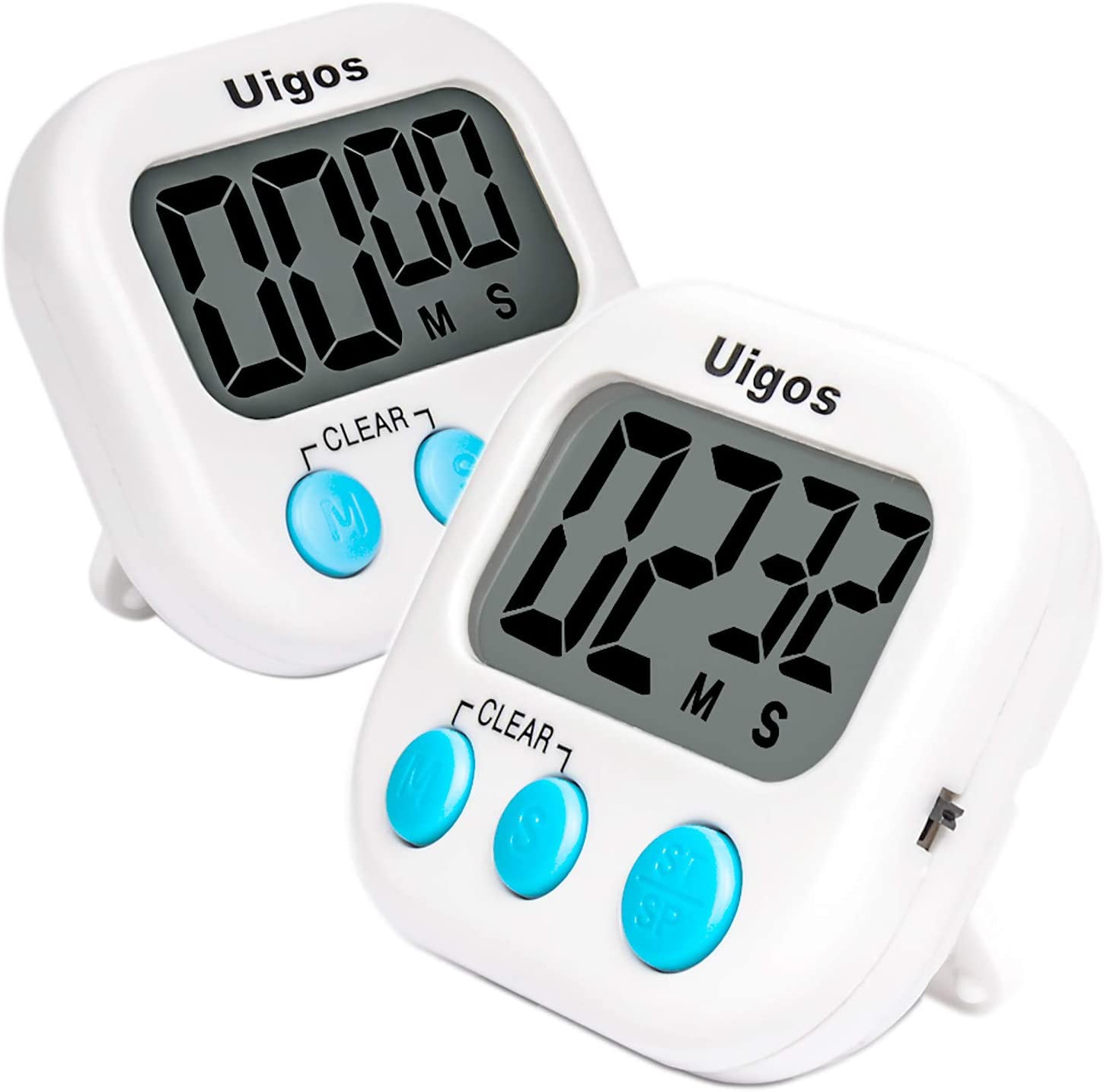 Uigos Large Digits Digital Kitchen Timer, 2-Pack