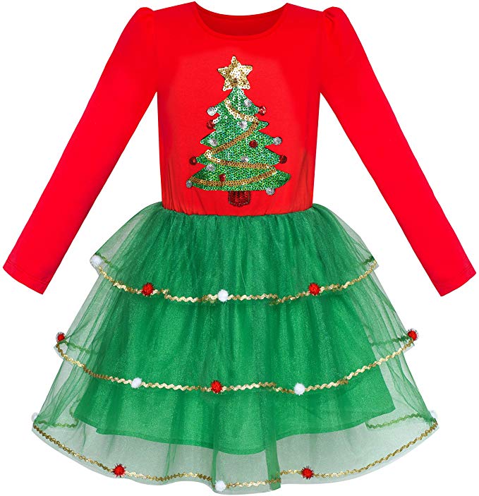 Sunny Fashion Girl’s Christmas Dress