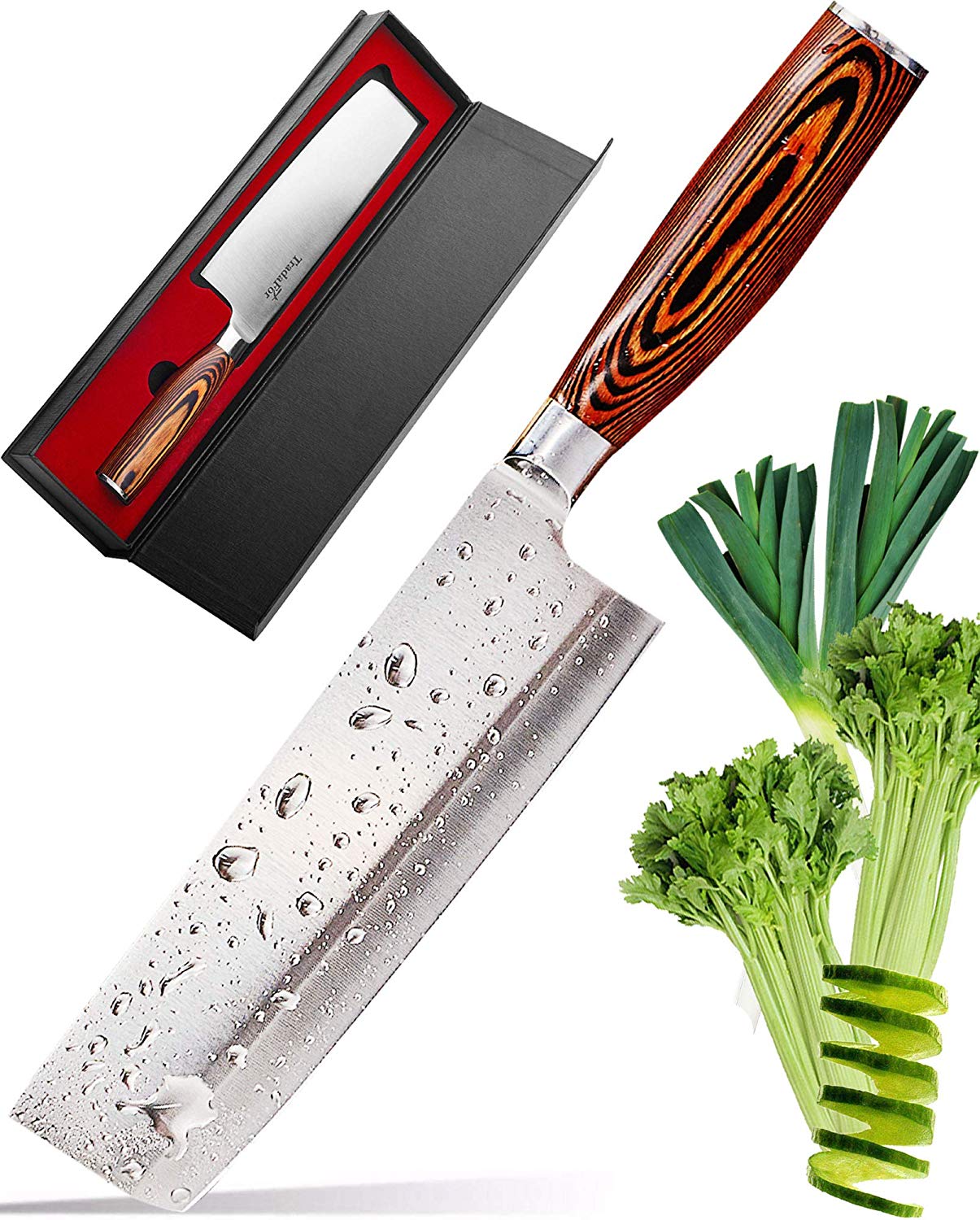 TradaFor German Stainless Steel Vegetable Knife, 7-Inch