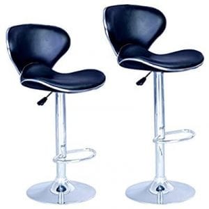 BestOffice Leather Barstools, Set of 2