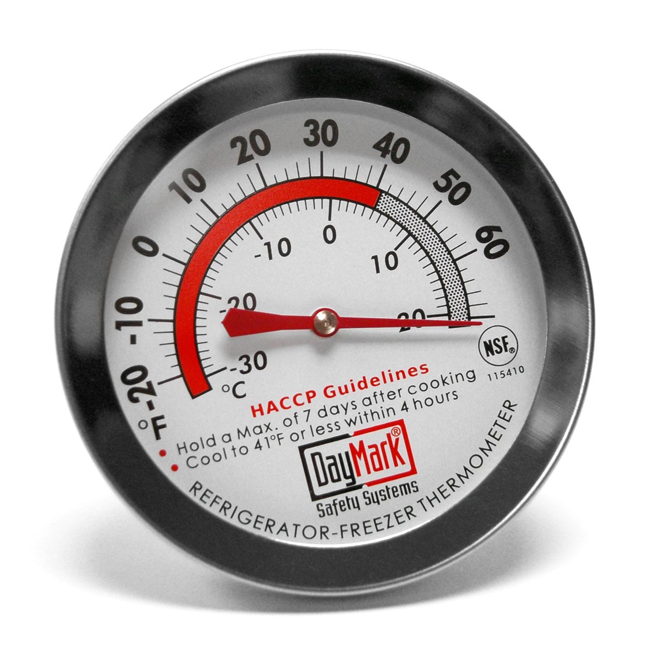 DayMark NSF-Listed Dial Refrigerator Thermometer