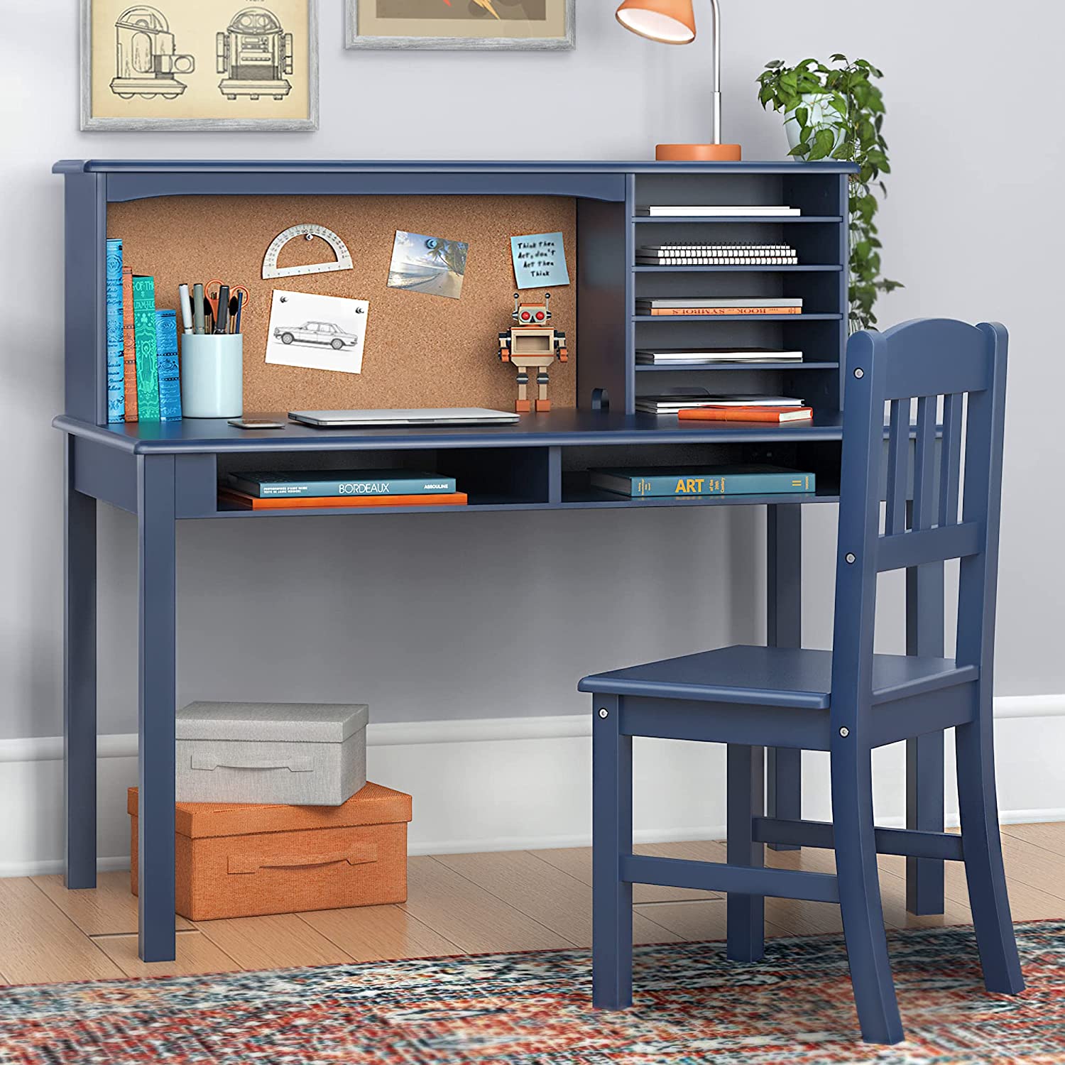 Guidecraft Cubbies & Bulletin Board Children’s Desk