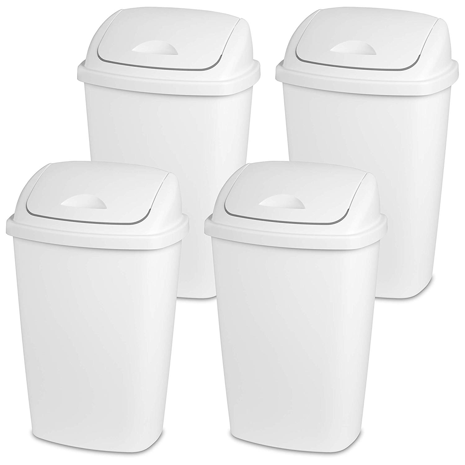 Sterilite SwingTop Trash Can, 13.2-Gallon