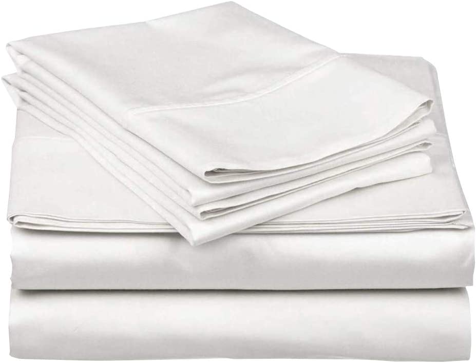 Cottingon Sateen Weave Bed Sheets For College, 4-Piece