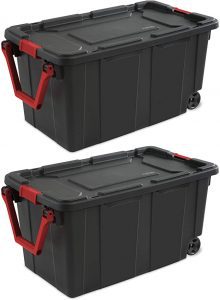 Sterilite Rolling Storage Bins, 2-Pack