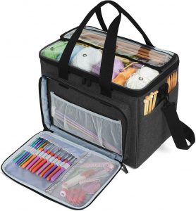 Teamoy Magnetic Snap Crochet Kit Bag