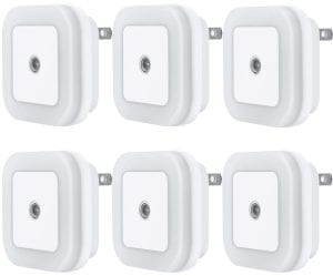 Uigos Bedroom Long-Life Night Light, 6-Pack