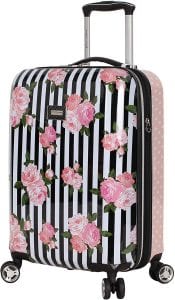 Betsey Johnson Telescoping Handle Hard Shell Suitcase, 20-Inch