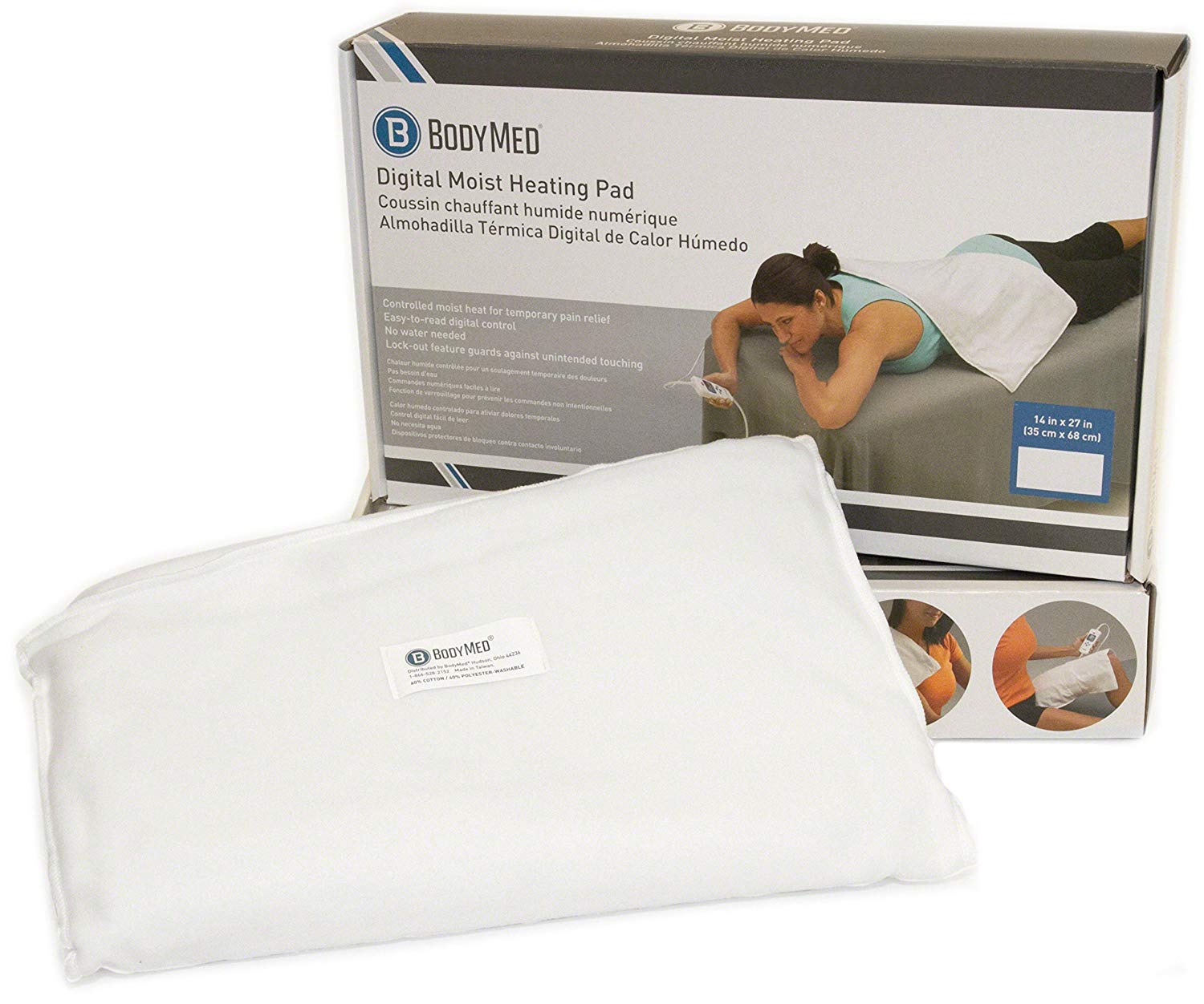 BodyMed Digital Moist Heating Pad, 14×27-Inch