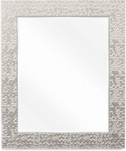 EcoHome Framed Horizontal & Vertical Beveled Brushed Nickel Bath Mirror