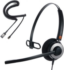 IPD Professional Monaural Noise Cancelling Corded Landline Phone Headset