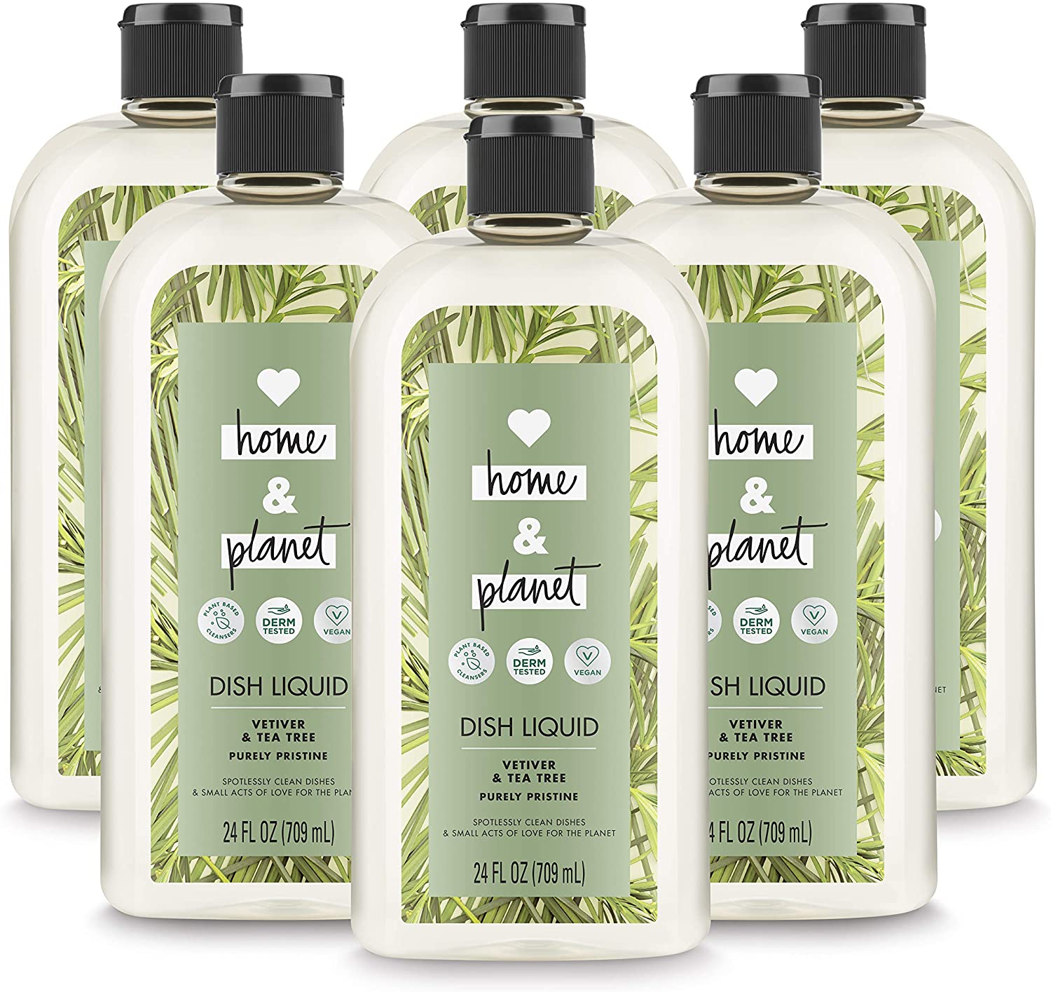 Love Home & Planet Vegan Dish Soap, 6-Pack