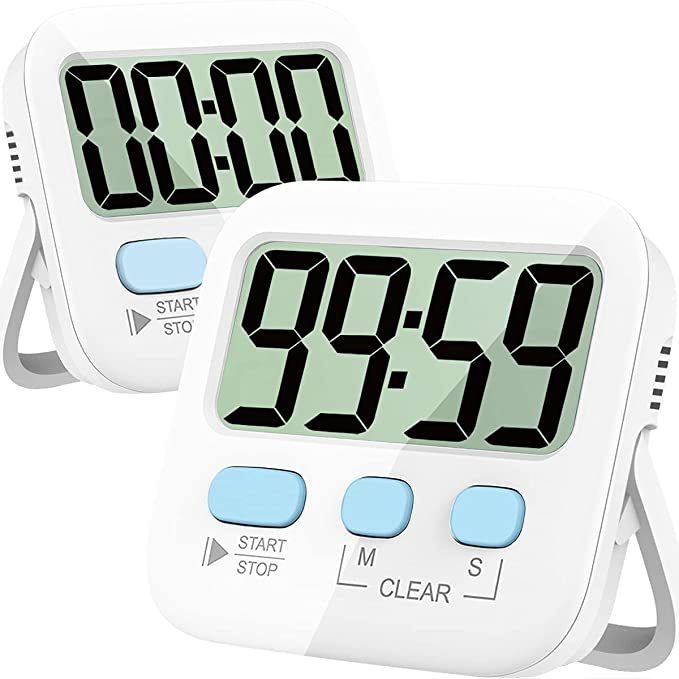 Antonki Loud Long-Lasting Kitchen Timer, 2-Pack