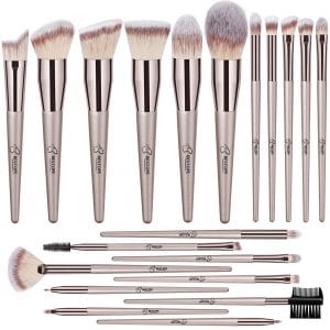 BESTOPE Premium Synthetic Contour Concealer Conical Handle Makeup Brush, 20-Piece