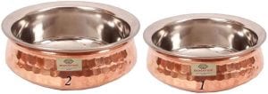 Bona Fide Copper Indian Serving Handi Tableware Set Tureen