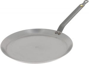 De Buyer MINERAL B Carbon Steel Crepe Pan 10-Inch