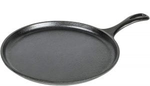 Lodge 17L9OG3 Cast Iron Crepe Pan Griddle, 10.5-Inch