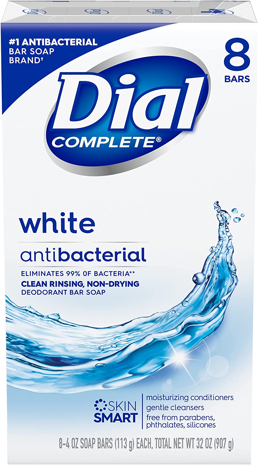 Dial Antibacterial Deodorant Bar Soap, 8-Pack