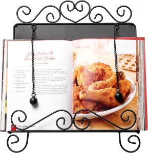 MyGift Vintage Scrollwork Metal Cookbook Stand