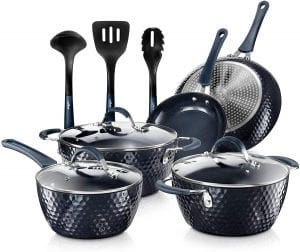 Nutrichef Excilon Non-Toxic Nonstick Cookware, 11-Piece