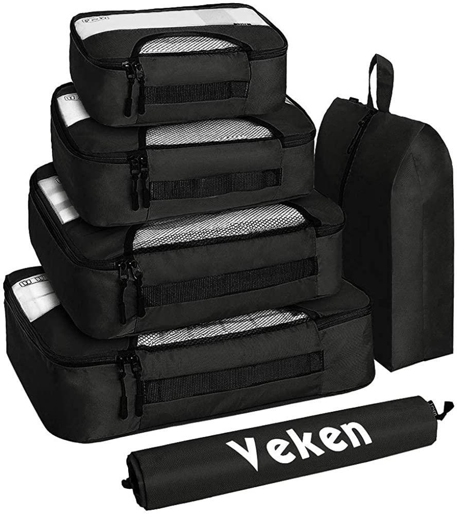 Veken Travel Nylon Luggage Organizer Bags, 6-Piece