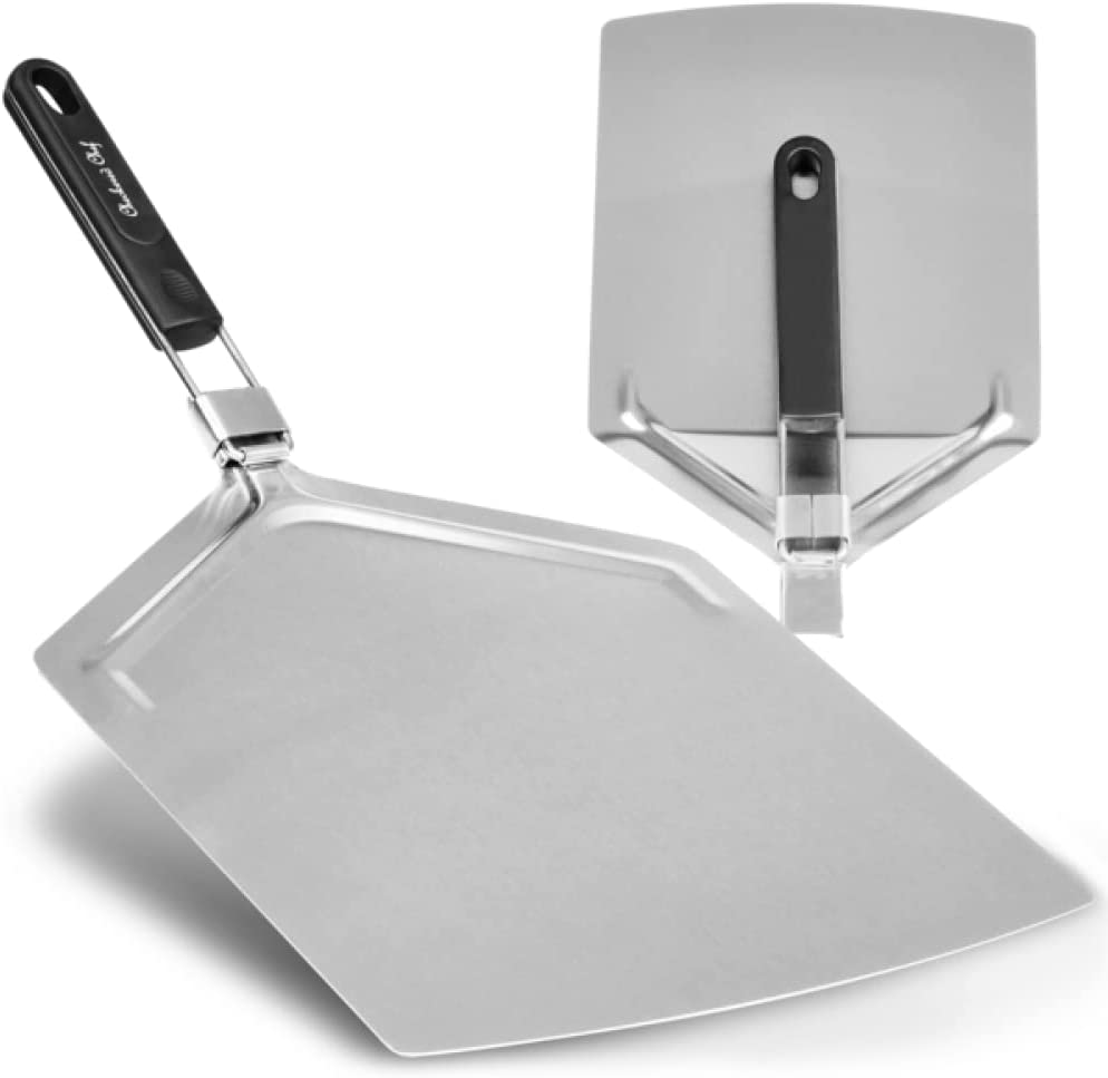 Checkered Chef Comfort Grip Thin Metal Pizza Peel