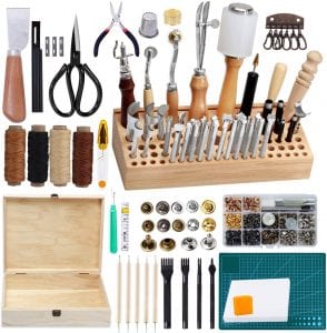 Jupean Craft Leather Working Tools Kit, 458-Piece