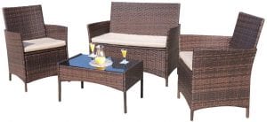 Homall Bistro Anti-Skid Outdoor Furniture, 4-Piece