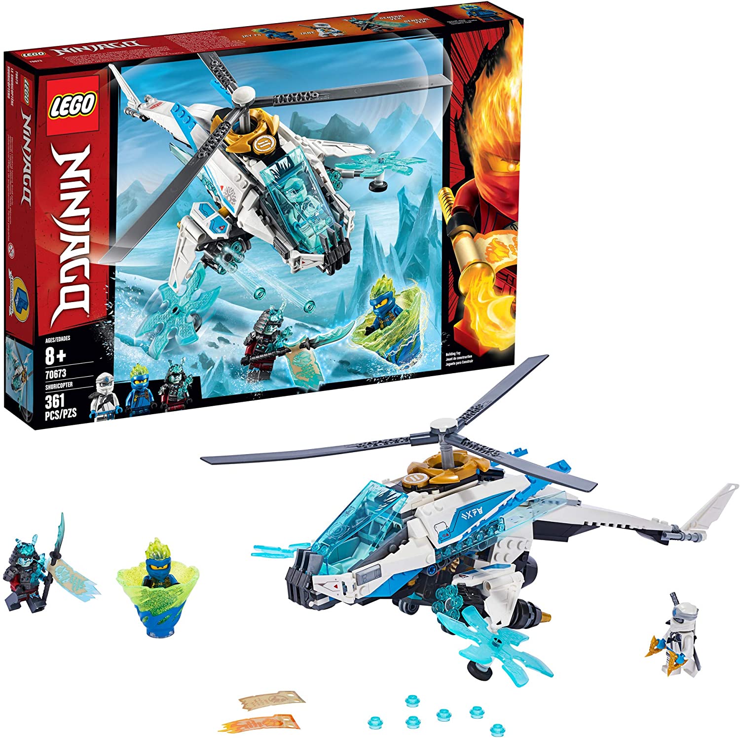 LEGO NINJAGO Kid’s ShuriCopter Helicopter Building Set, 361-Piece