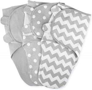 Comfy Cubs Snug Cotton Swaddle Blankets, 3-Pack