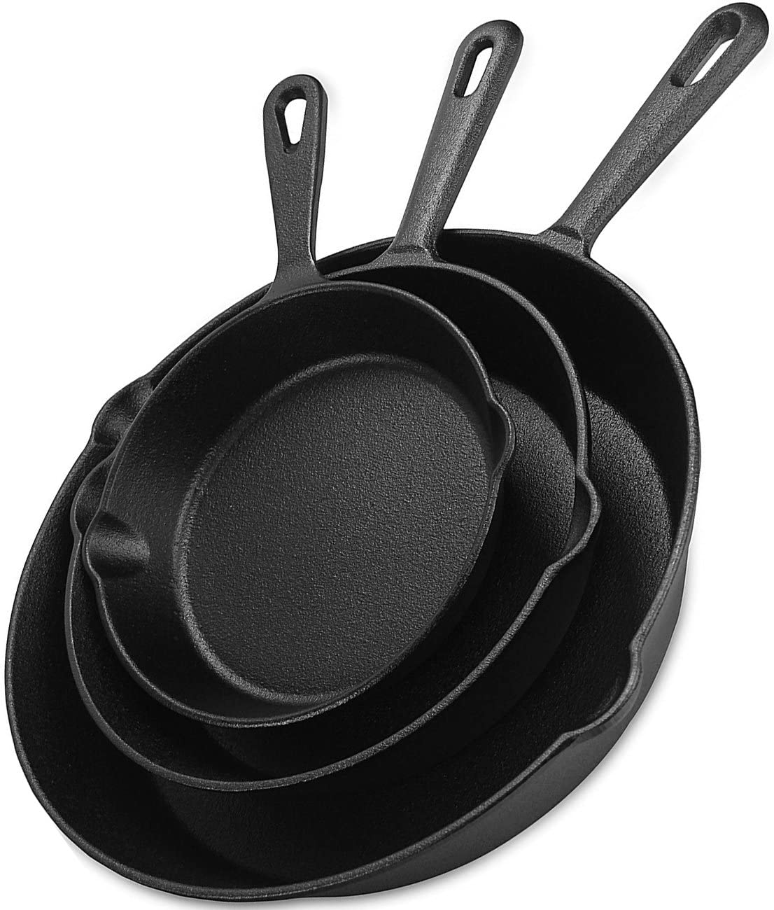 Utopia Kitchen Pre-Seasoned 3-Piece Cast Iron Cookware, 3-Piece