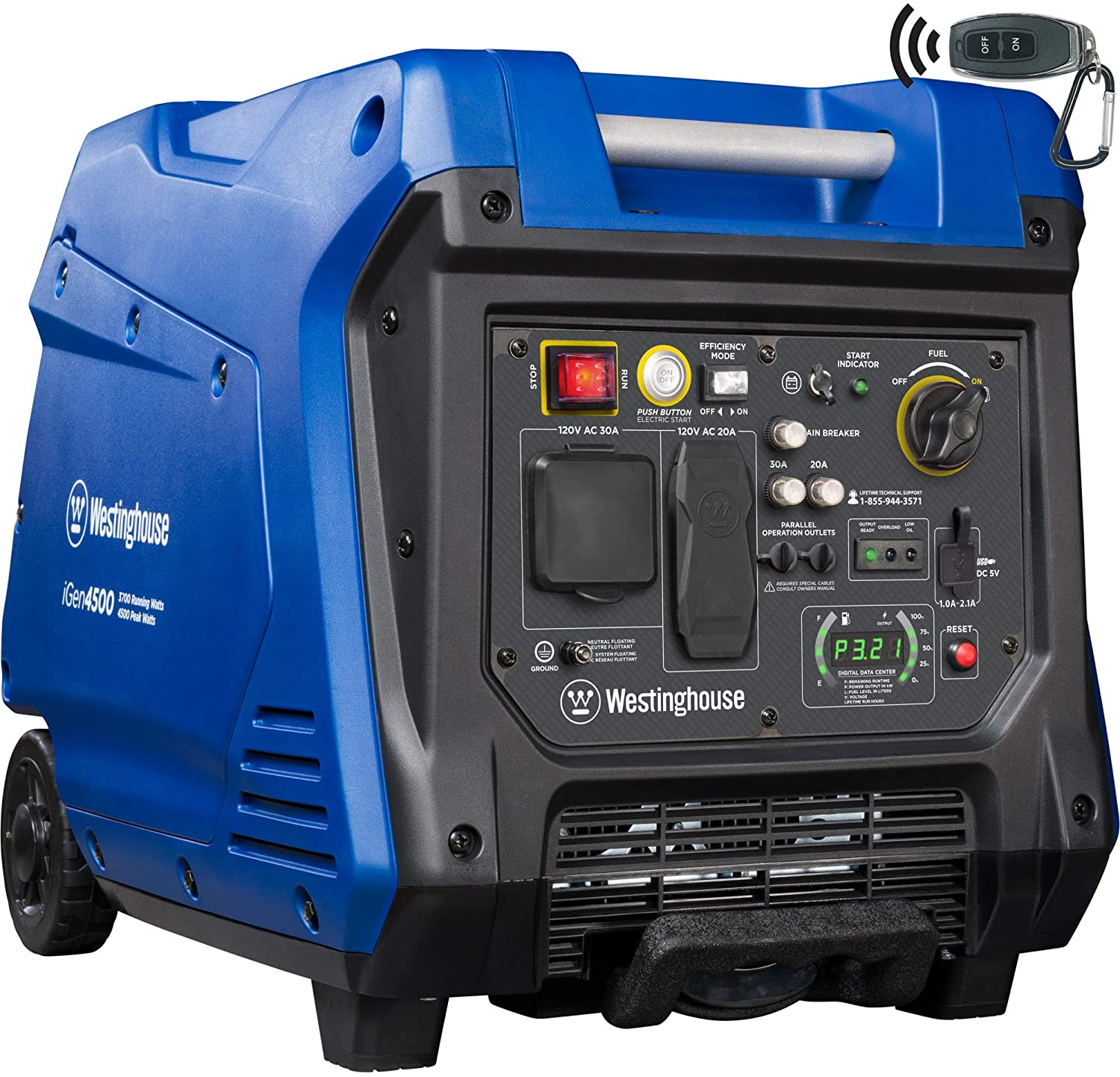 Westinghouse iGen4500 Fuel Efficient Portable Generator, 4500-Watt