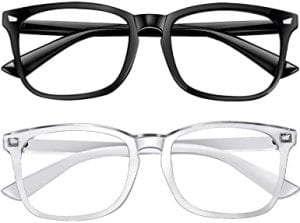 Feirdio Non-Prescription Blue Light Blocking Computer Glasses, 2-Pack