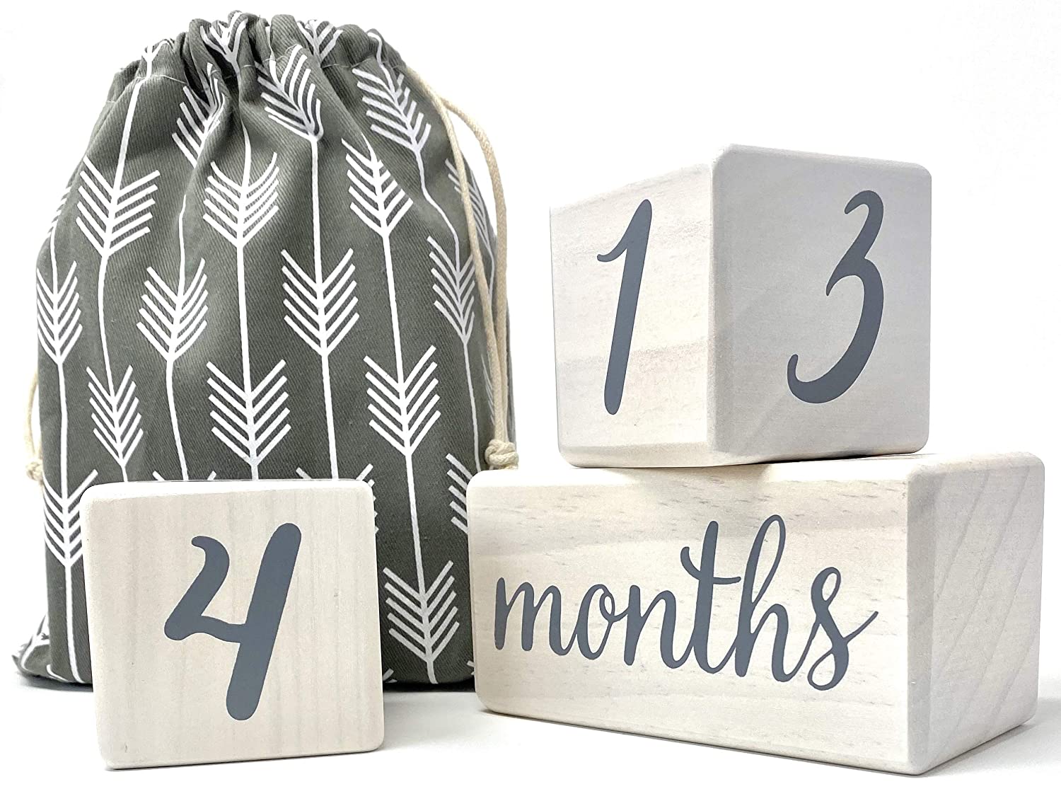 Pondering Pine Modern Baby Milestone Marker Blocks