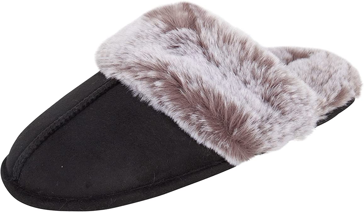 Jessica Simpson Women’s Machine Washable Fluffy Slippers