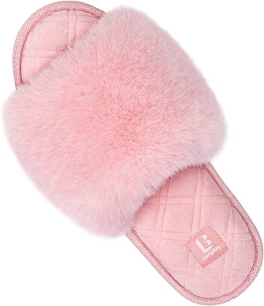 LongBay Cloud-Like Cushion High Density Fluffy Slippers