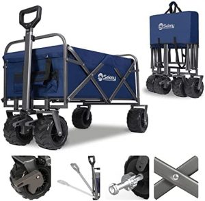 Sekey Adjustable Handle Heavy-Duty Utility Beach Wagon