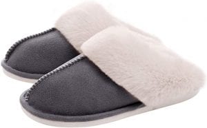 WATMAID Women’s Waterproof Bottom Fluffy Slippers