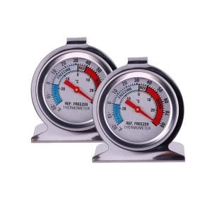 JSDOIN Easy Read Refrigerator Thermometers, 2-Pack