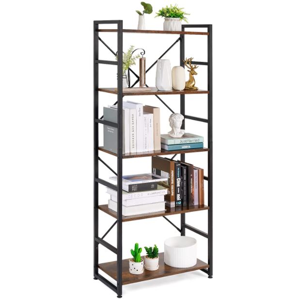 Haton Multipurpose Minimalist Bookshelf, 5-Tier