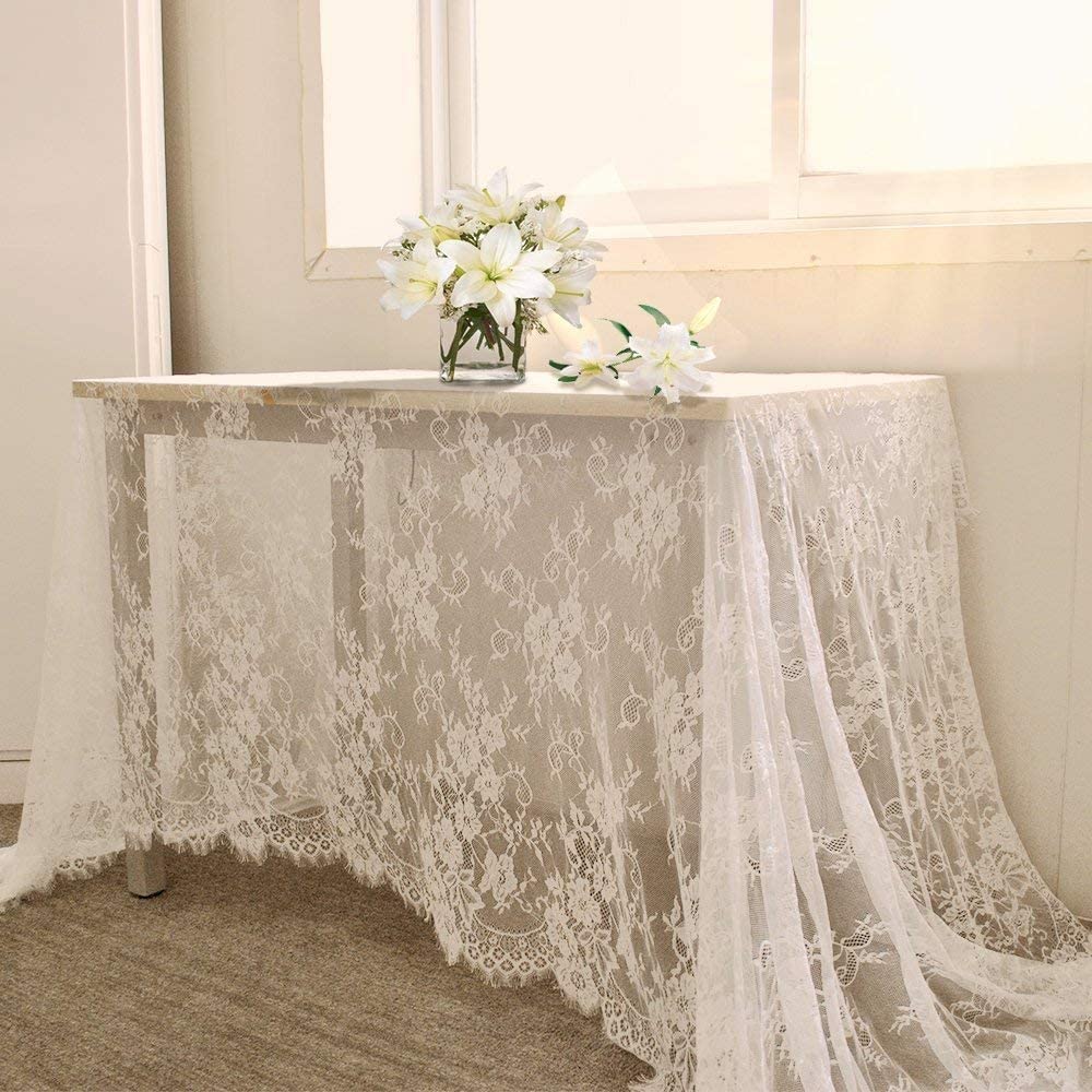 B-COOL Antique Wedding Eyelash Lace Tablecloth