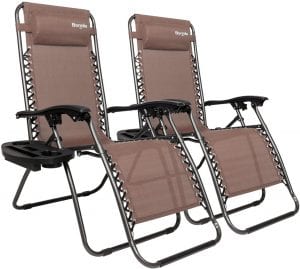 Bonnlo Infinity UV-Resistant Outdoor Folding Chairs, Set Of 2