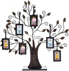 Philip Whitney Metal Family Tree Picture Frame