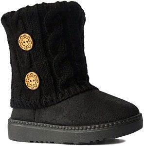 REDVOLUTION Classic Button & Knit Toddler Girls’ Boots